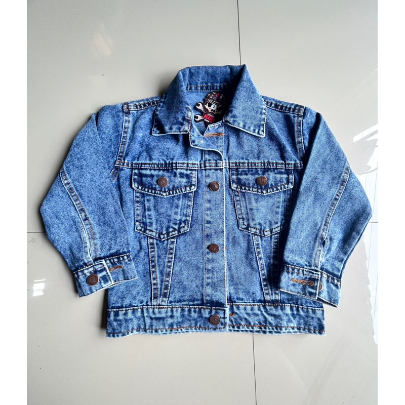 JAKET KENZIE//JAKET JEANS ANAK LAKI-LAKI VARIASI BORDIR USIA 2 -7TAHUN