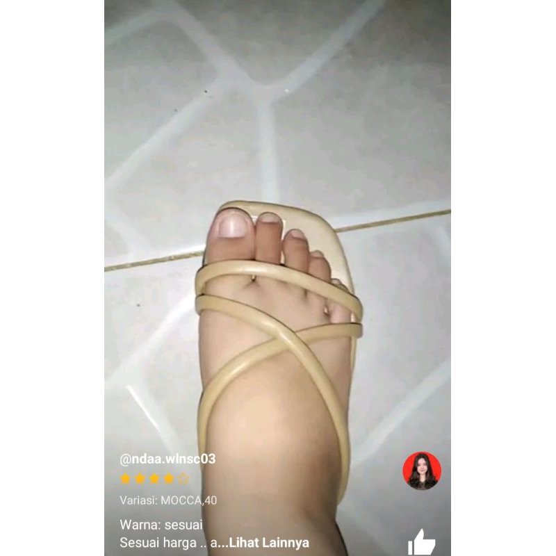 Sandal Teplek Tali Silang Sweet G2 Sendal Flat Wanita