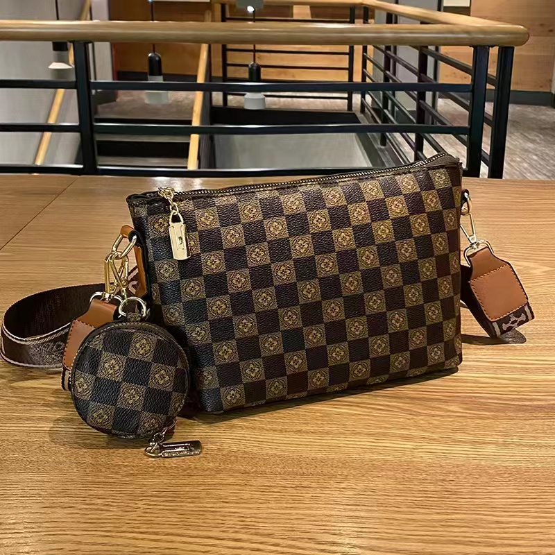 JK P9076 1KG MUAT 2PCS TAS SELEMPANG FASHION IMPORT MOTIF ELEGAN