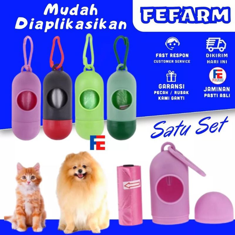 paket poop bag dispenser gantungan tempat kantong sampah wadah gantungan poop bag