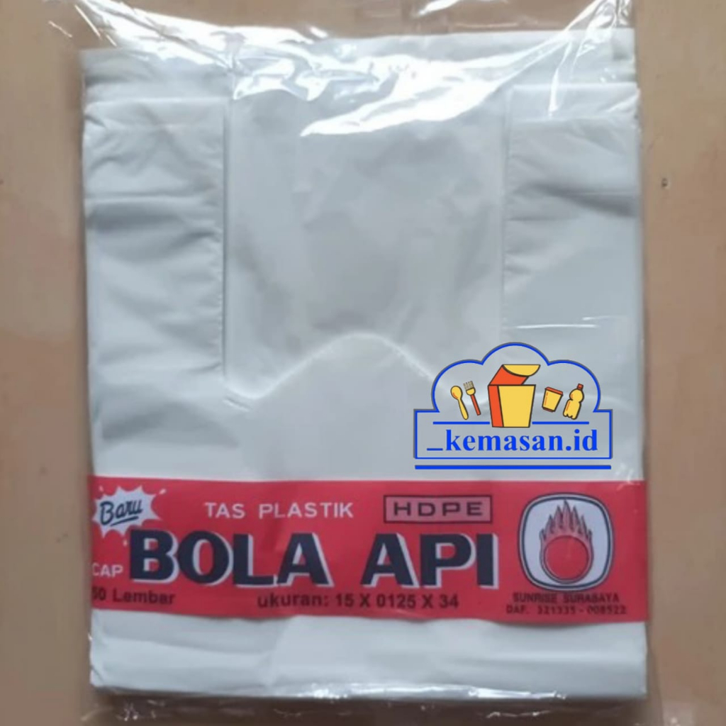 KRESEK BOLA API UK 15X34 PUTIH 50PCS