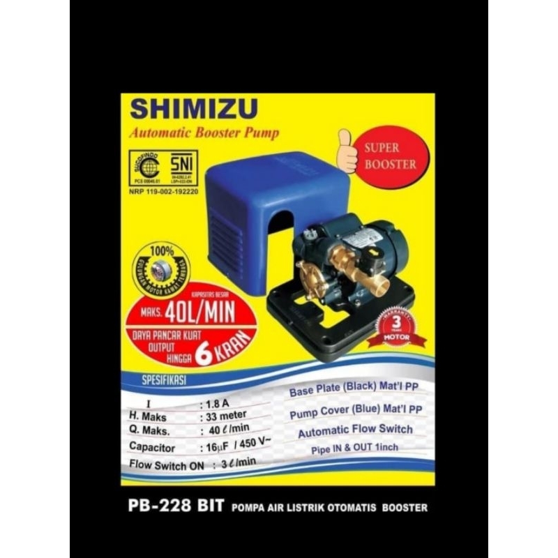 Pompa Dorong Shimizu PB 228 BIT Booster Pump Shimizu PB-228 BIT