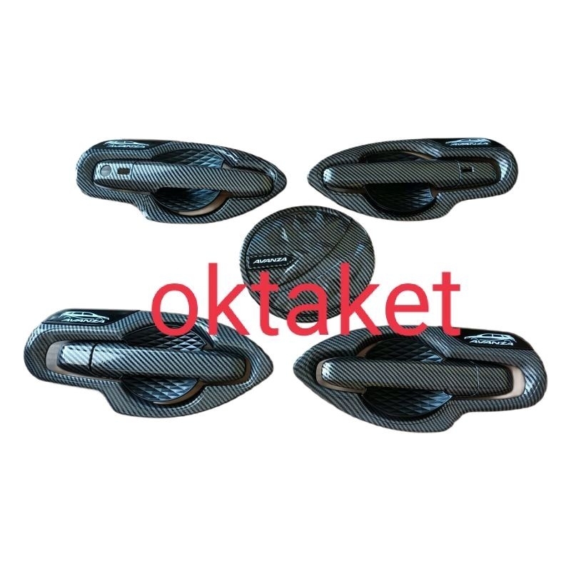 paket outer handle tank cover Avanza Xenia Veloz 2021 2022 2023 2024 Exclusive Full Carbon