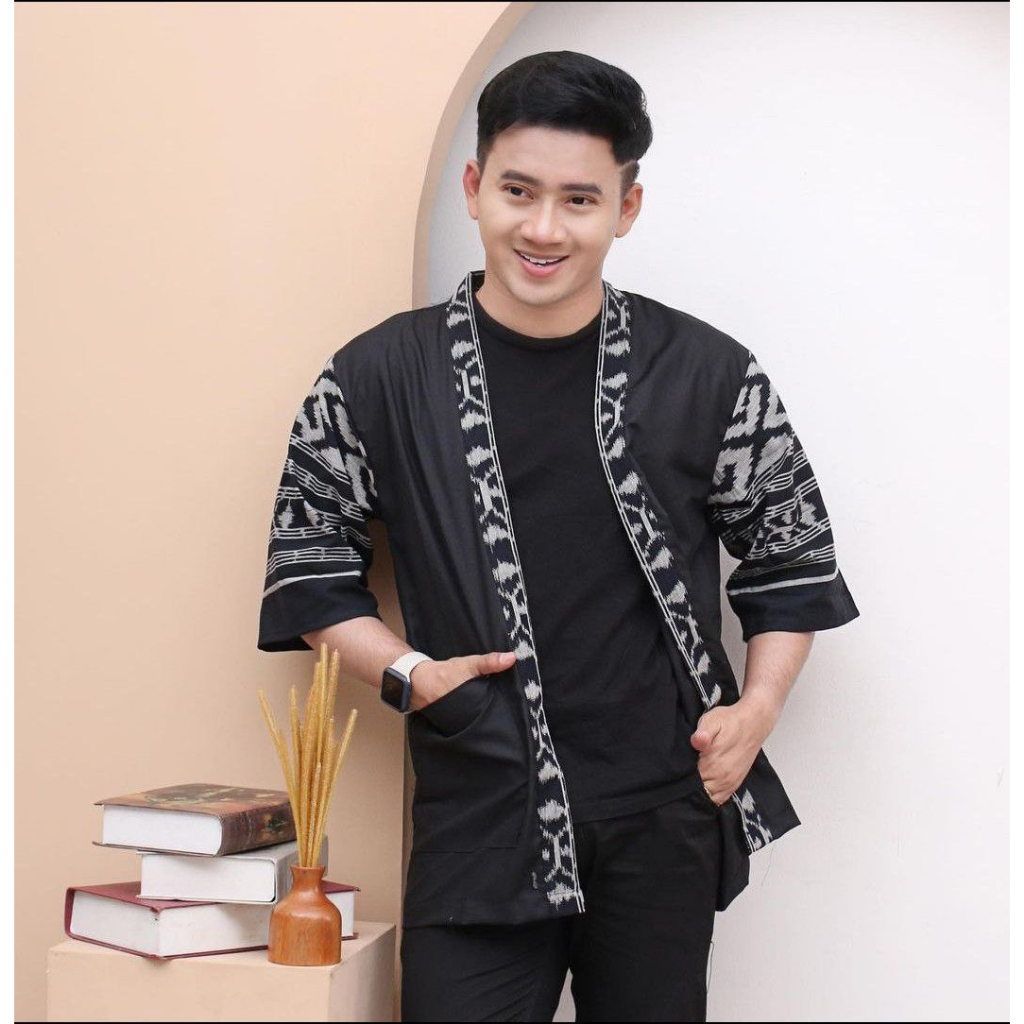 KIMONO SONGKET // TENUN OUTER UNISEX // TROSO PEKALONGAN // OUTWEAR // OUTFIT KONDANGAN // CARDIGAN 