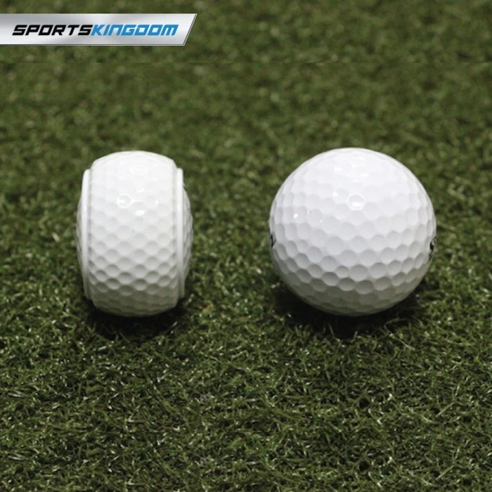 Bola Golf Dua Lapis Bola Golf Flat Datar Latihan Putting Flat Putter Akurasi Pukulan