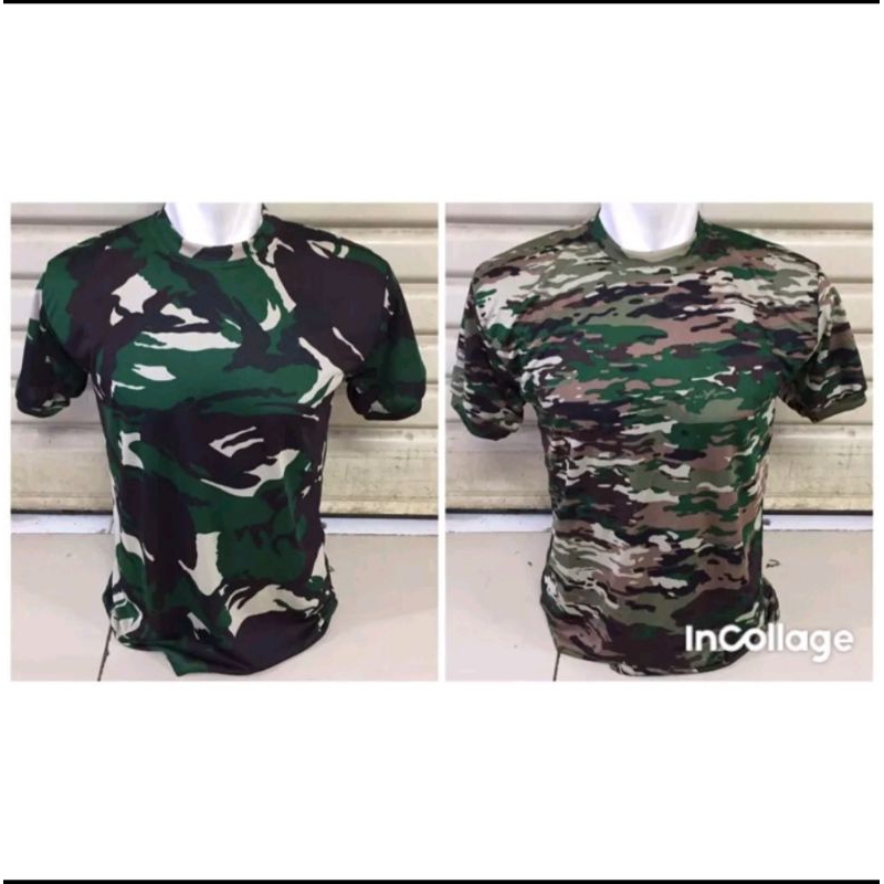 kaos loreng TNI AD dan loreng NKRI/loreng malvinas dan NKRI lengan pendek