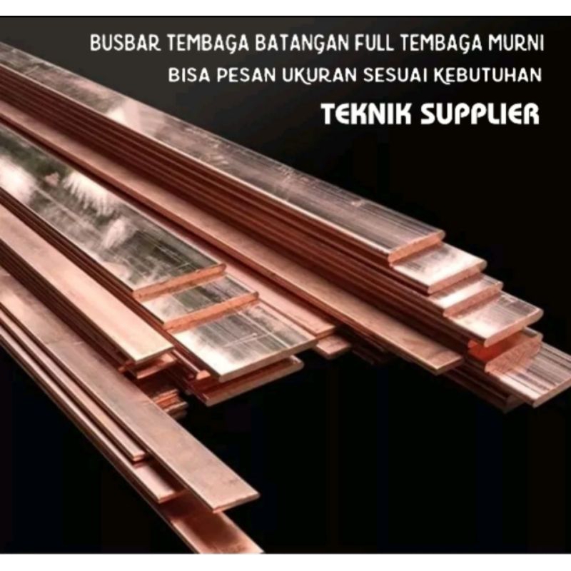 plat tembaga potongan - busbar tembaga 2mm - plat strip tembaga 2mm x 15mm  tembaga murni busbar pla