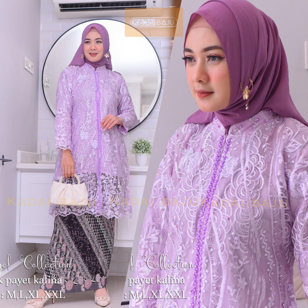 Tunik kebaya kurung melayu payet mutiara | Kebaya modern | Baju outfit pesta kekinian pesta pernikahan kondangan tunangan modis dan cantik