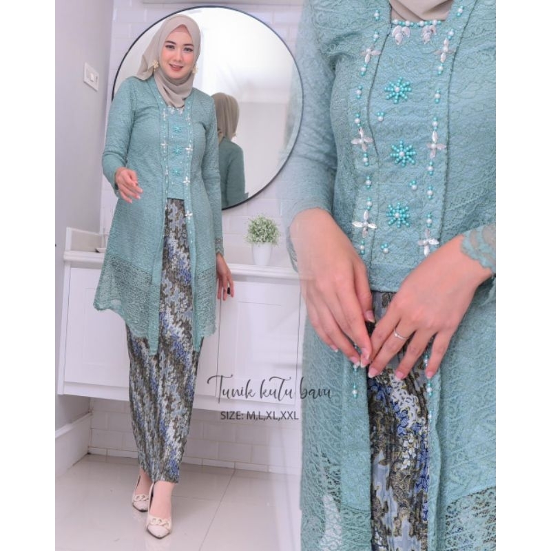 Kebaya Tunik Kutu Baru / Kebaya Tunik / Tunik Brokat / Kebaya Modern / Kebaya tile / Kebaya Favorite / Batik Couple