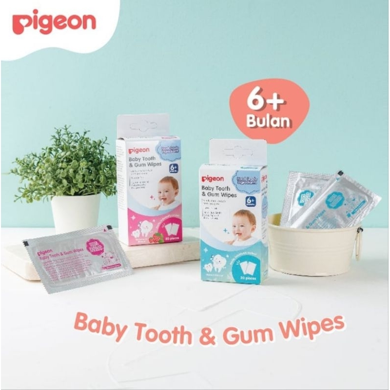 Pigeon Baby Tooth and Gum isi 20 Strawberry Flavour Natural / Pembersih gigi dan gusi bayi Pigeon