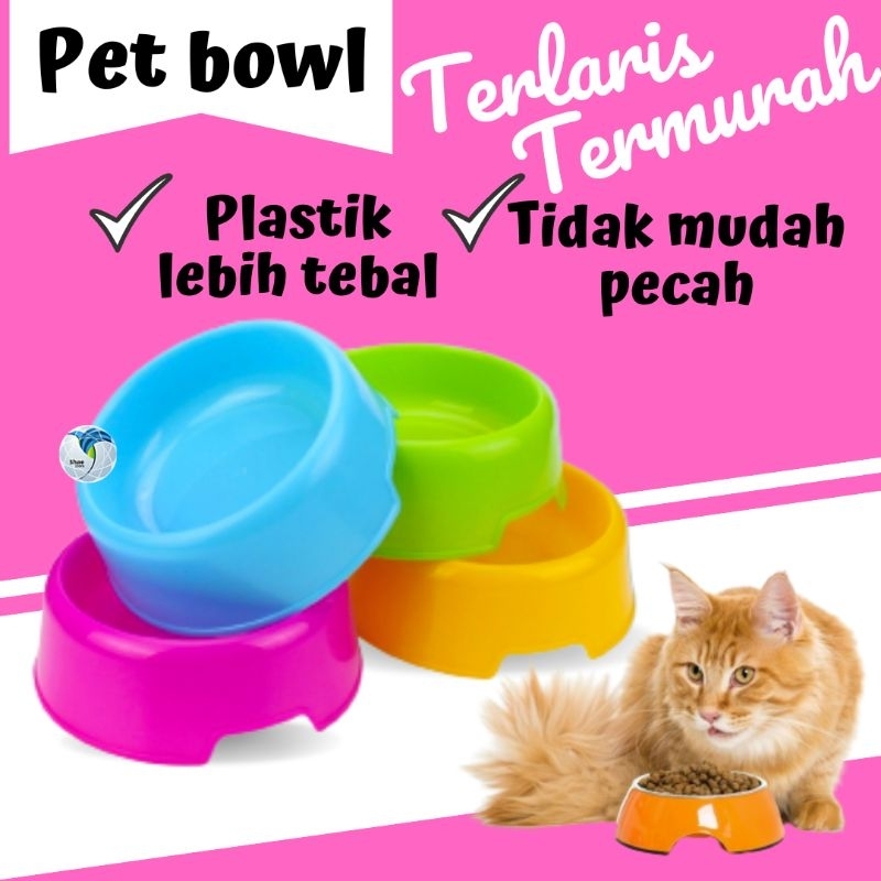 Tempat Makan Minum Kucing Anjing Mangkuk Wadah Pakan Hewan Peliharaan Shaestore15