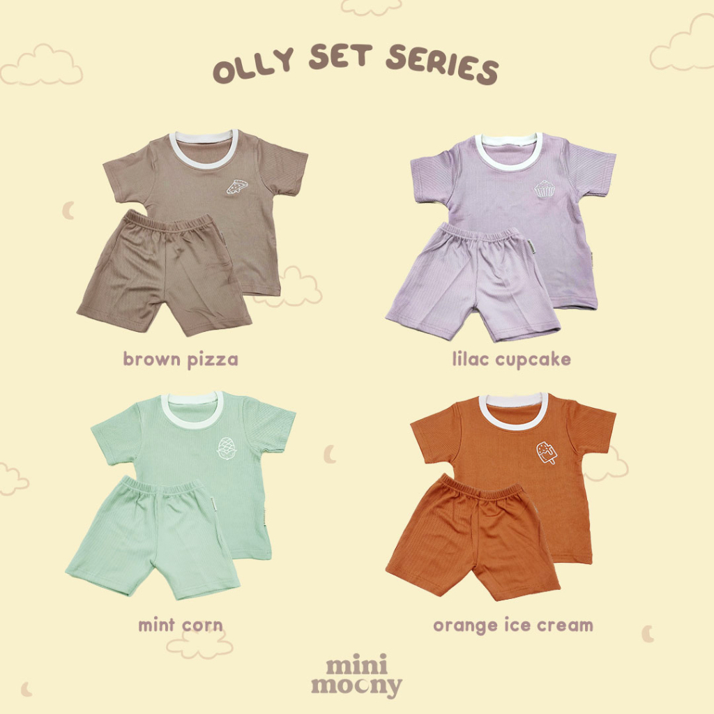 Mini Moony Olly Series 2.0 Cotton Rib Tee and Short