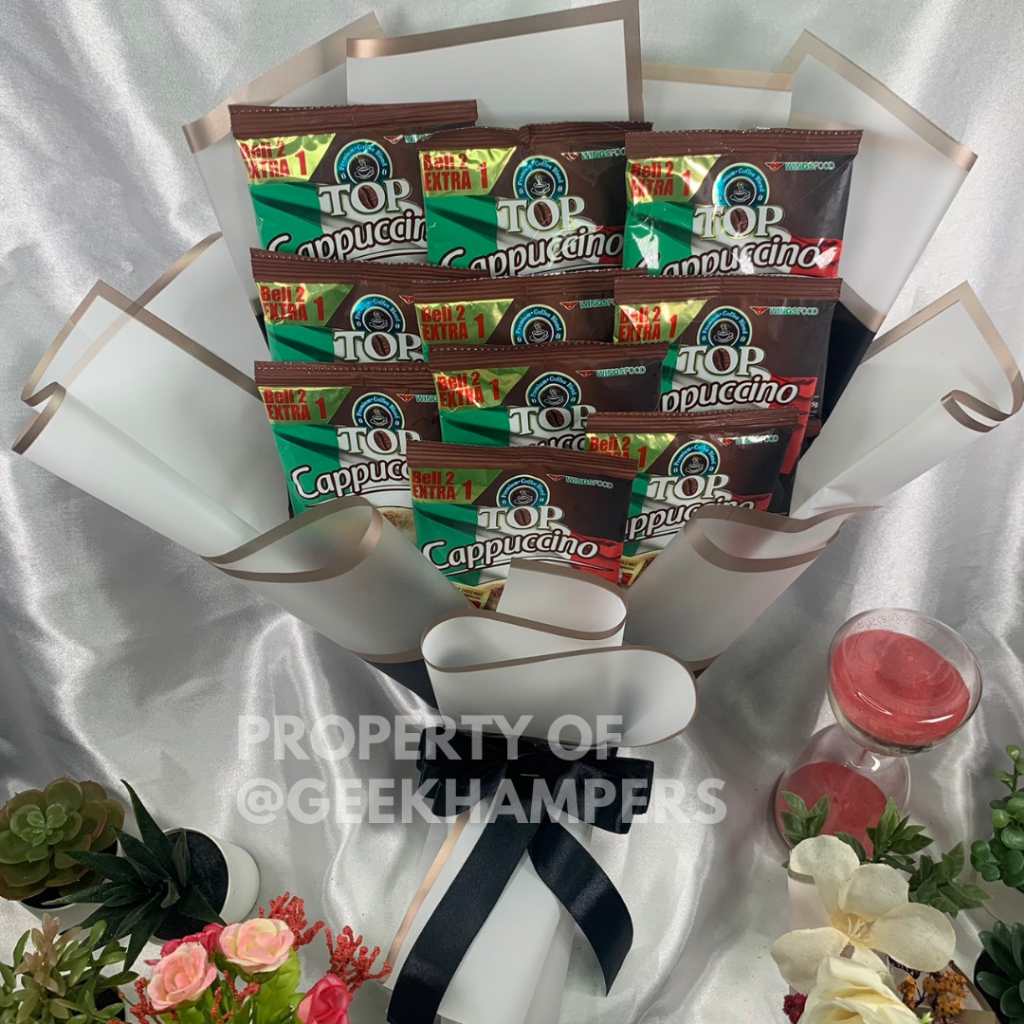 

Mini Buket Kopi Bouquet Bucket Top Coffe Cappuccino Buket Murah Kado Hadiah Ulang Tahun Wisuda Sidang Kelulusan Snack Murah Banget