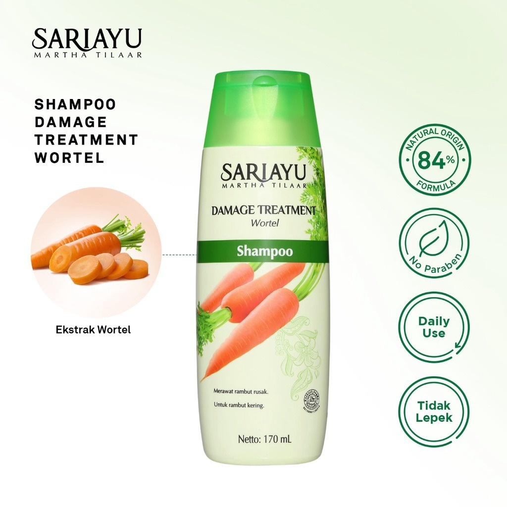 Sariayu Treatment Shampoo 170ml | Lidah Buaya - Urang Aring - Wortel - Merang