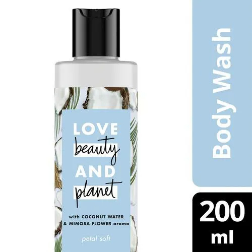 Love Beauty &amp; Planet Petal Soft Coconut Water &amp; Mimosa Flower Gentle Care Body Wash 200mL