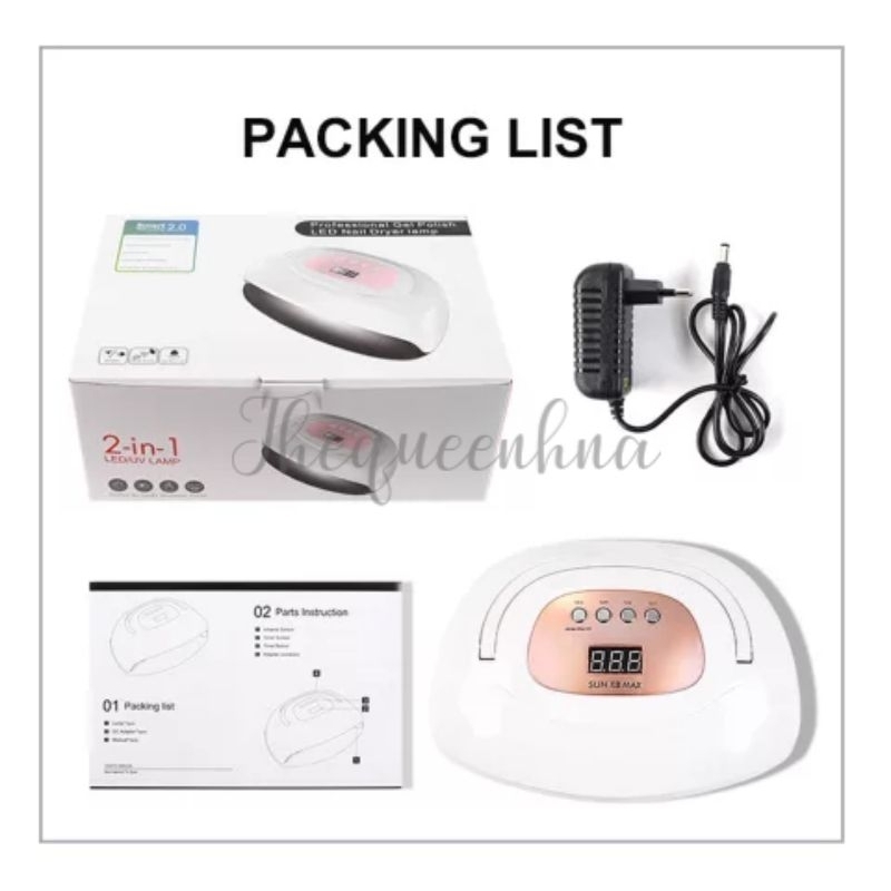 SUN X8 MAX 220W Muat 2Tangan Garansi Satu Bulan UV Lamp 57leds Sensor Gerak Alat Pengering Kutek Nail art UV Led Nail Lamp Pengering Kuku Profesional Pengering Kutek Gel manicure