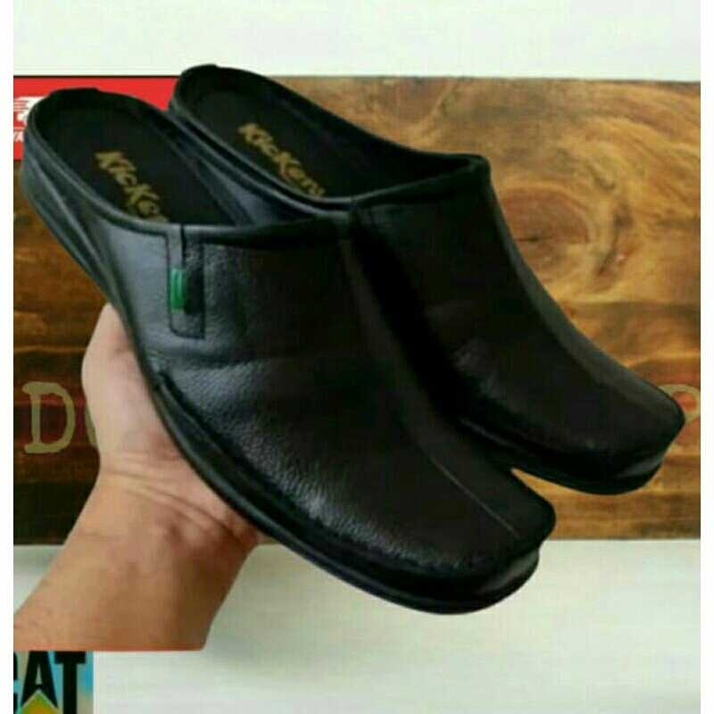 Sepatu Sandal Pria Casual Terbaru 100% Kulit Sapi Asli - Sepatu Sandal Pria Dewasa  Formal Bustong  Kulit Asli  – Sandal Sepatu Pria Dewasa  Motif Kekinian Santai Kondangan Kerja Kantor Anti Slip