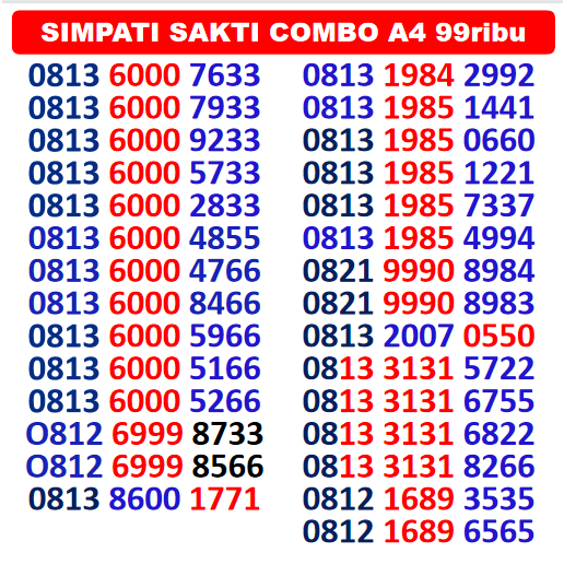 nomor cantik simpati 3333 88