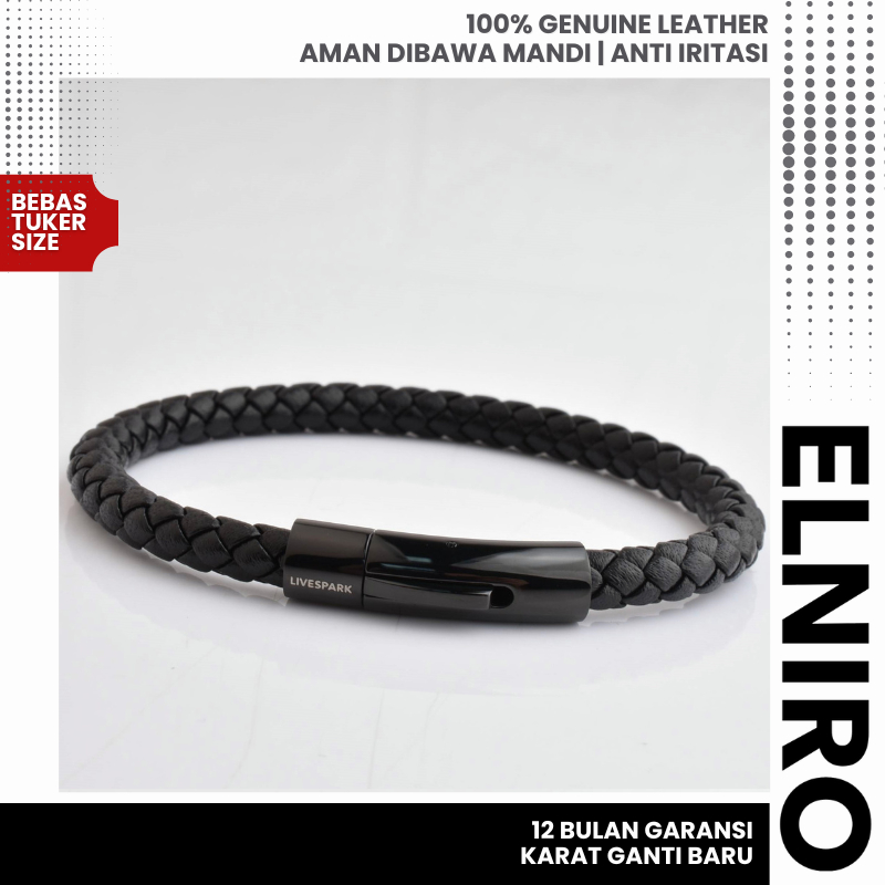 EXCLUSIVE ! GENUINE LEATHER BRACELET / Gelang Kulit Asli Pria (FORZA)