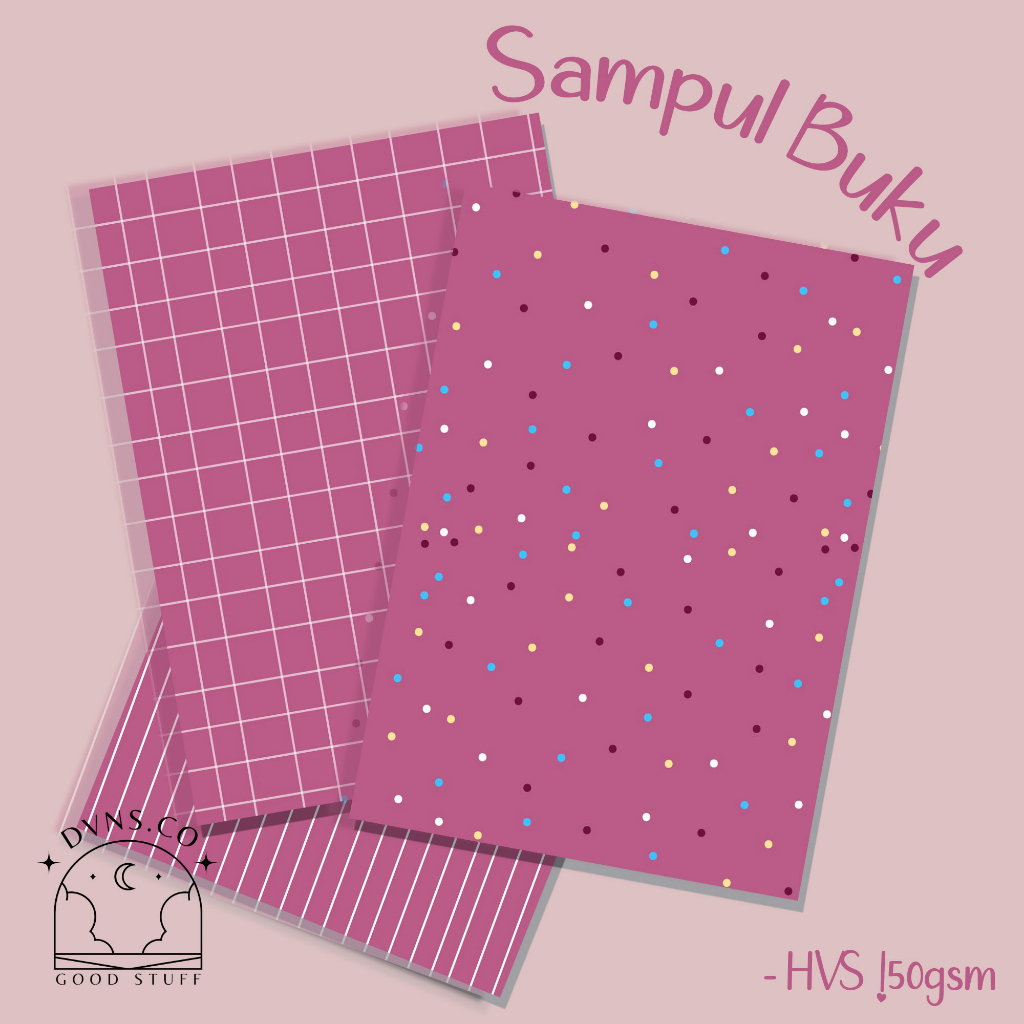 

8 Lembar Sampul Buku Aesthetic A5 & B5 Korean Book Cover Dvns Project