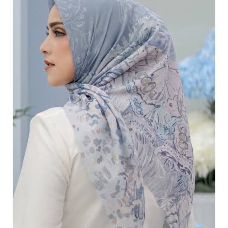 PRELOVED FARSHA SCARF AQUA BUTTONSCARVES