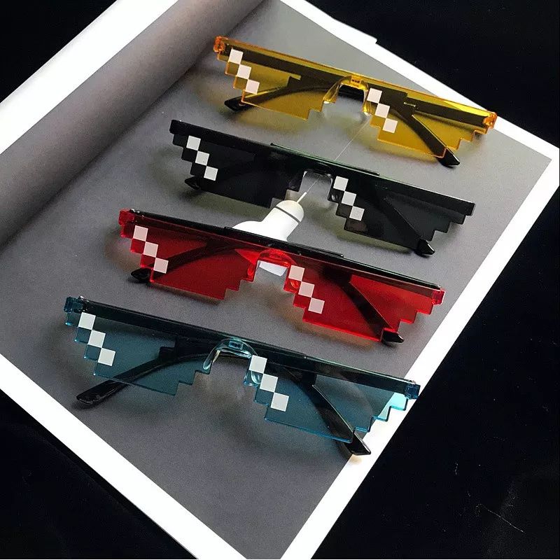 5 Desgin Thug life Mosaic Sunglasses Kacamata Hitam Wanita/Pria Small
