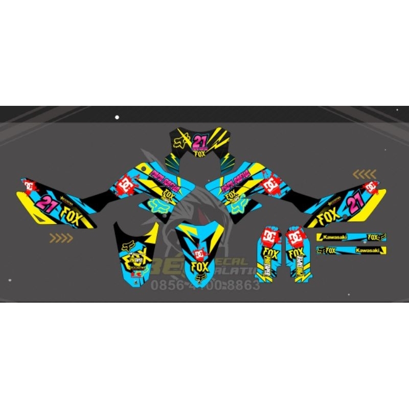 Decal sticker Dekal motor Klx BF dtracker