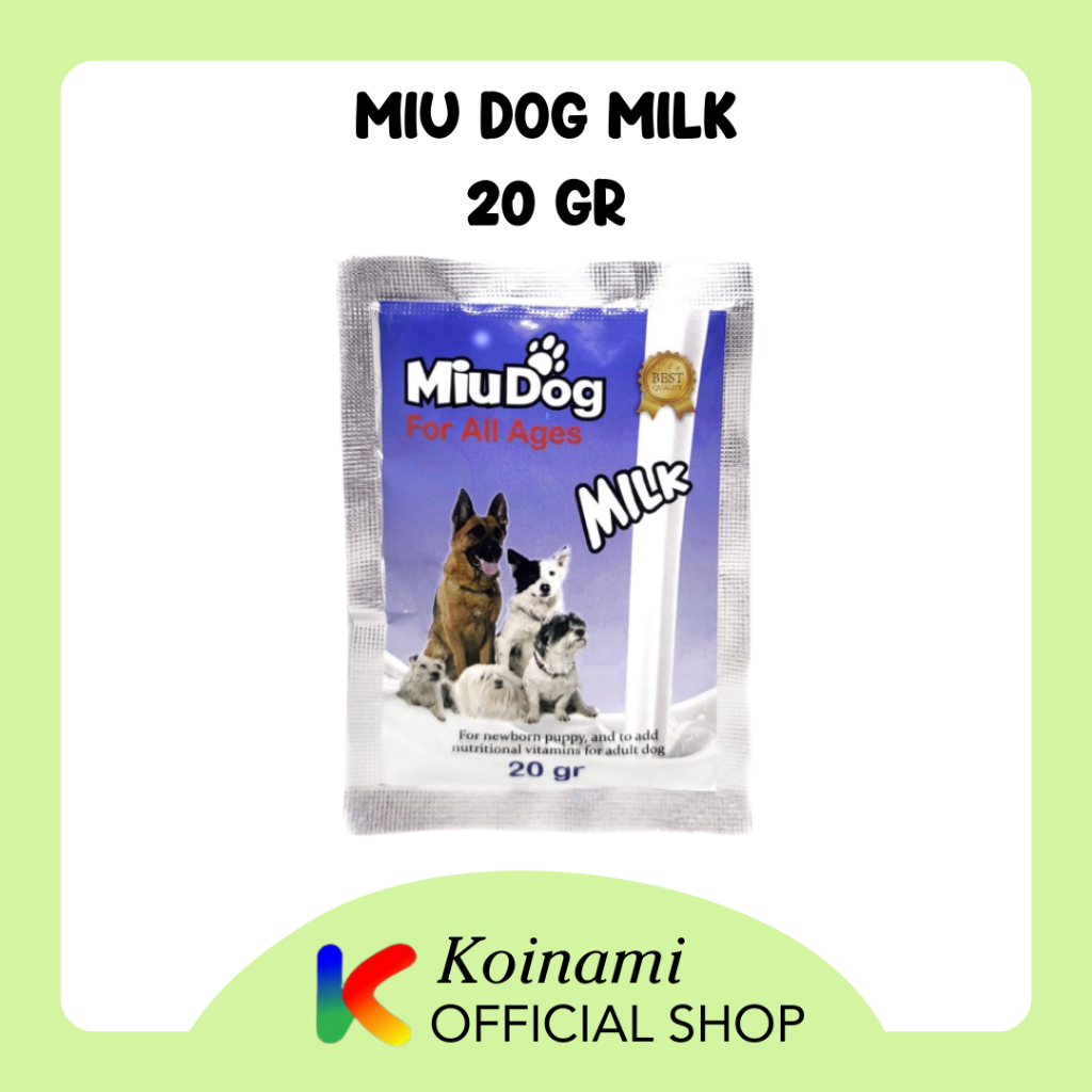 MIU DOG MILK 20gram / susu anjing semua umur puppy ADULT / btm