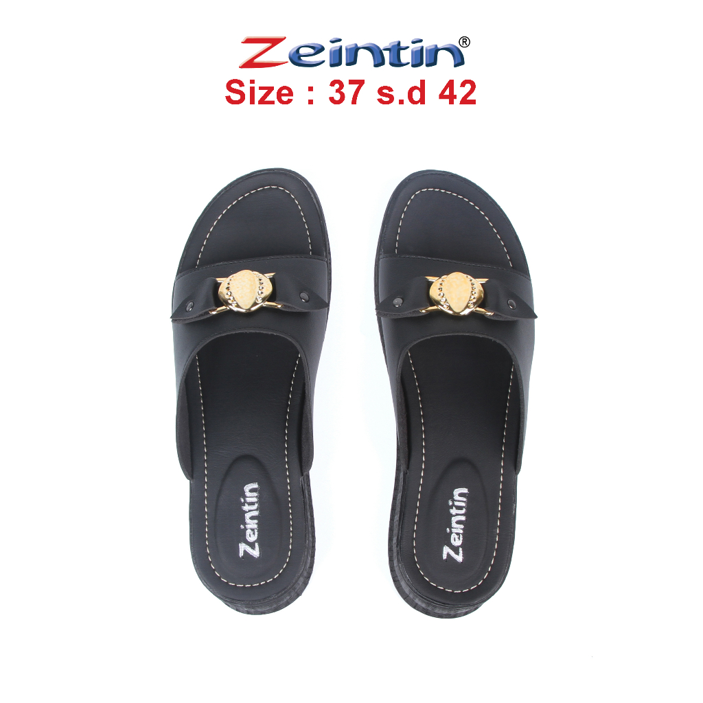 Zeintin - Sandal Wanita Bahan Kulit Sintetis Sandal Slip On  Wanita Original Zeintin HP