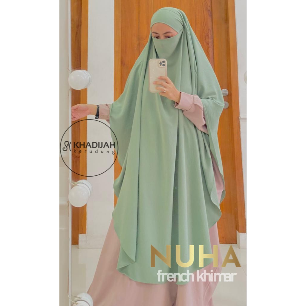 Jilbab Hijab Syari French khimar crinkle Airflow Nuha Daily