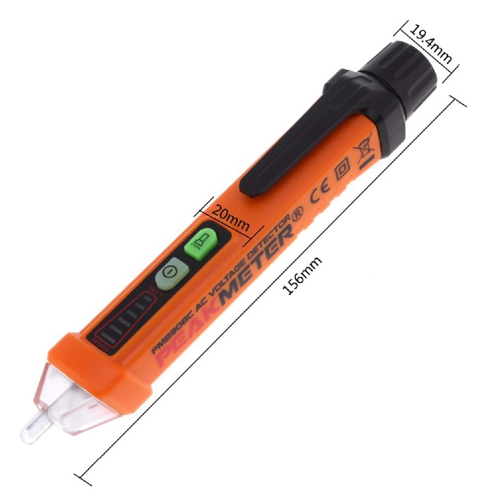 PEAKMETER PM8908C - Non-Contact AC Voltage Detector Test Pen