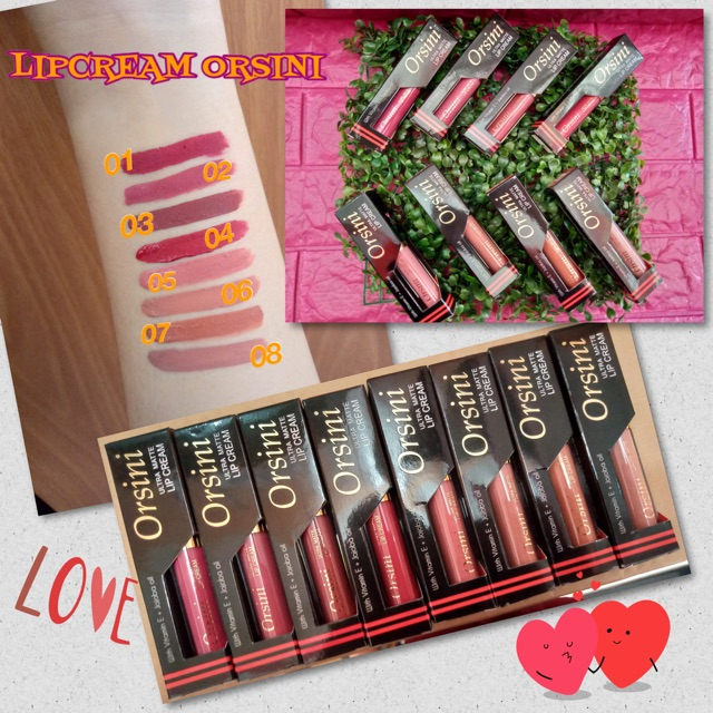 LIPCREAM ORSINI/ORSINI LIPCREAM MATTE/ TAHAN LAMA/LIPCREAM MURAH NO CRACKY