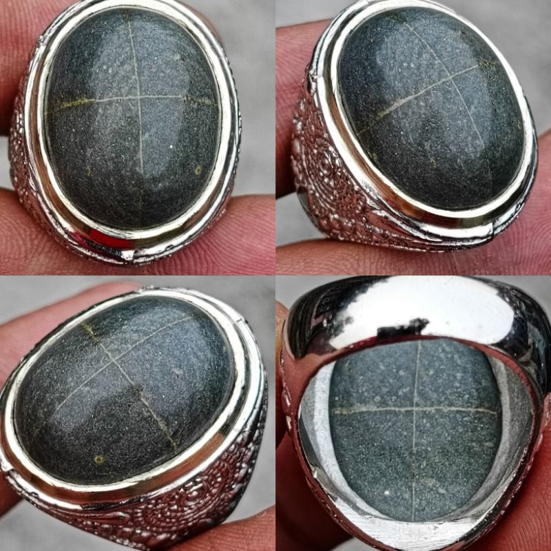 BATU AKIK TAPAK JALAK BADAR BESI TALI EMAS KODE 02757