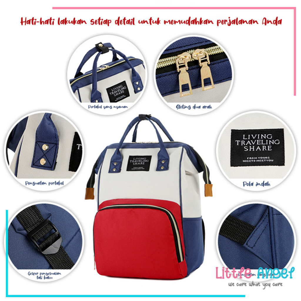 MOMMY DIAPER BAG TAS BAYI Kecil Ransel Besar Perlengkapan Ibu Bayi Peralatan Botol Susu Asi Popok Baby Newborn Multifungsi Back Pack Korea Premium