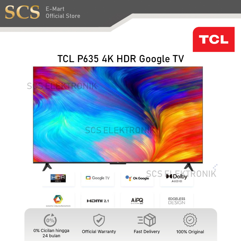 TCL 65P735 Android Google TV 4K UHD HDR Smart TV P735