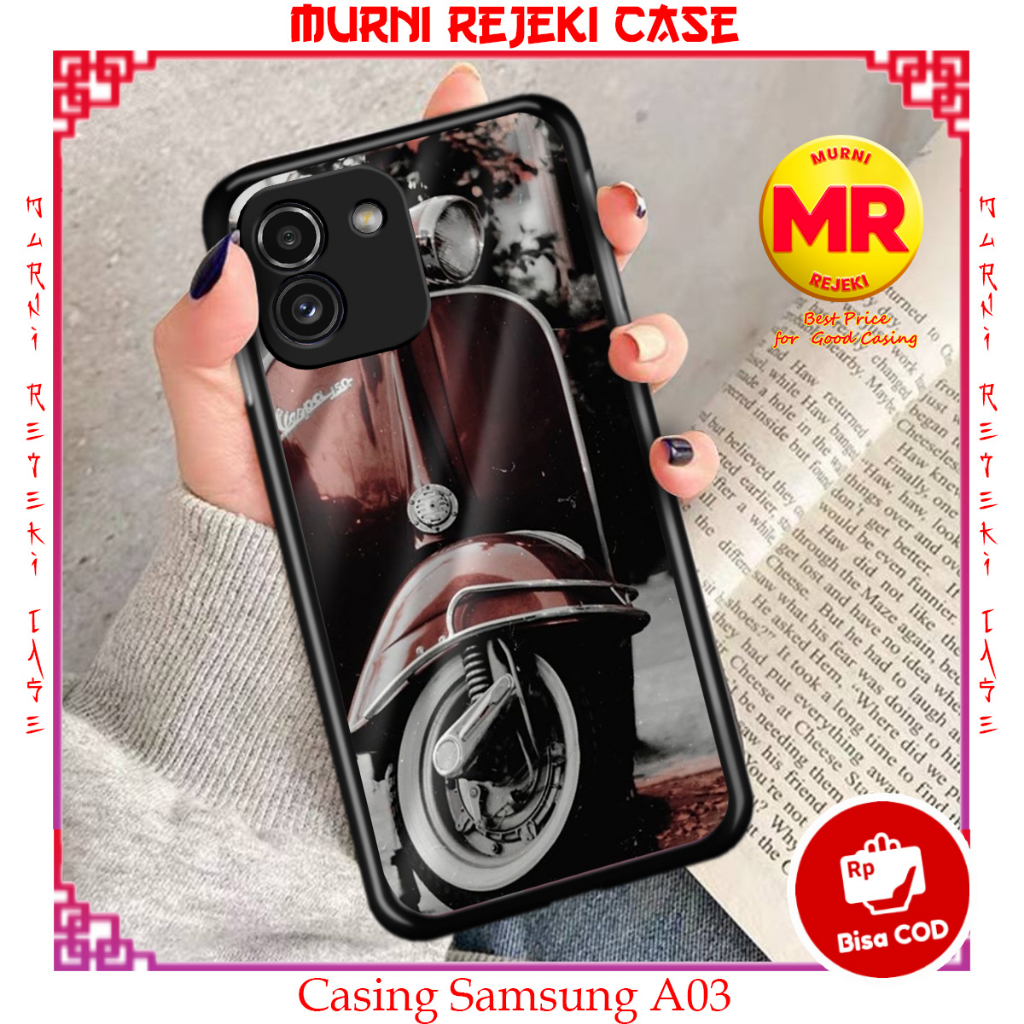 Casing Hp Samsung A03 Case Samsung A03 Motif MOTORKLASIK02 Case lucu Casing Samsung Case Anime Softc