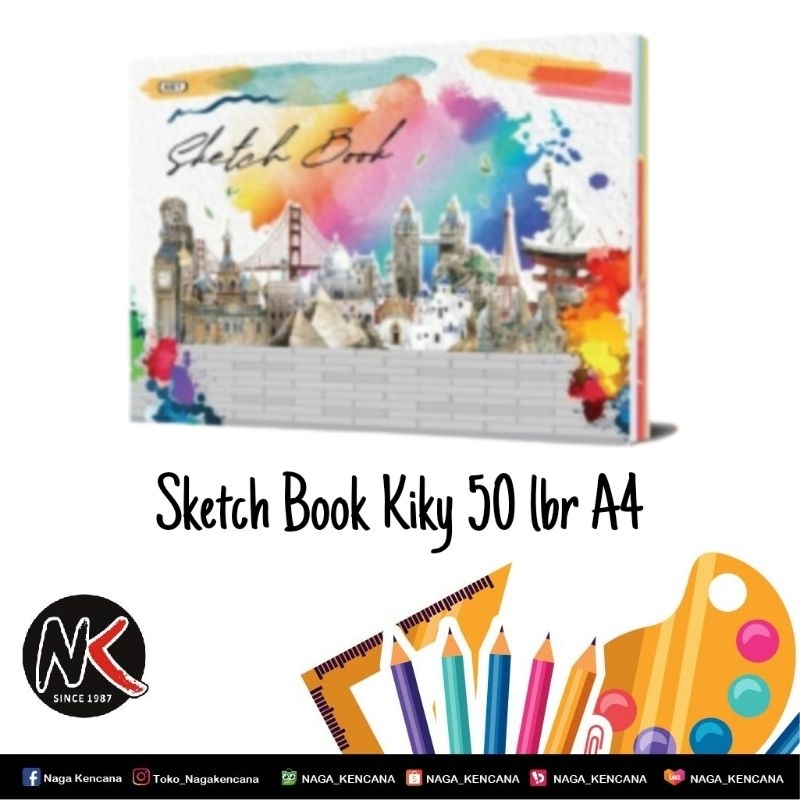 

Sketch Book/Buku Menggambar Sketsa KIKY A4 isi 50 lbr