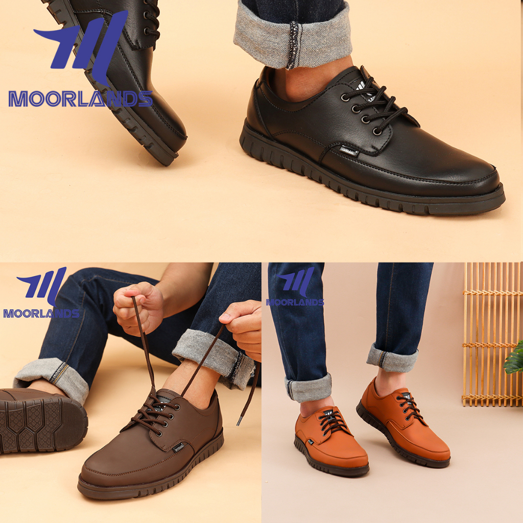 MOORLANDS - Sepatu Pria Casual Tali Sepatu Semi Formal Pria Sepatu Santai Pria