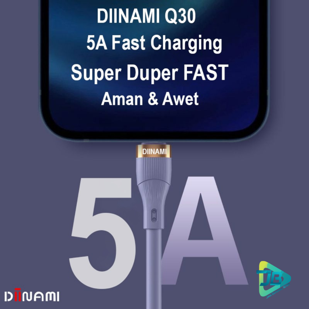 ￼DIINAMI Q30 Cable kabel Data Charger 5A super fast Charging  pengisian cepat for micro usb , tipe c usb &amp; iPhone  ( lighthing ) usb qualcom 5A  18W  - Garansi Resmi 1 Tahun JB9100