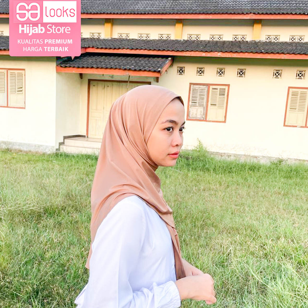 Hijab Instan Segitiga Jersey Non Pet / Hijab Segitiga Instan Non Pet