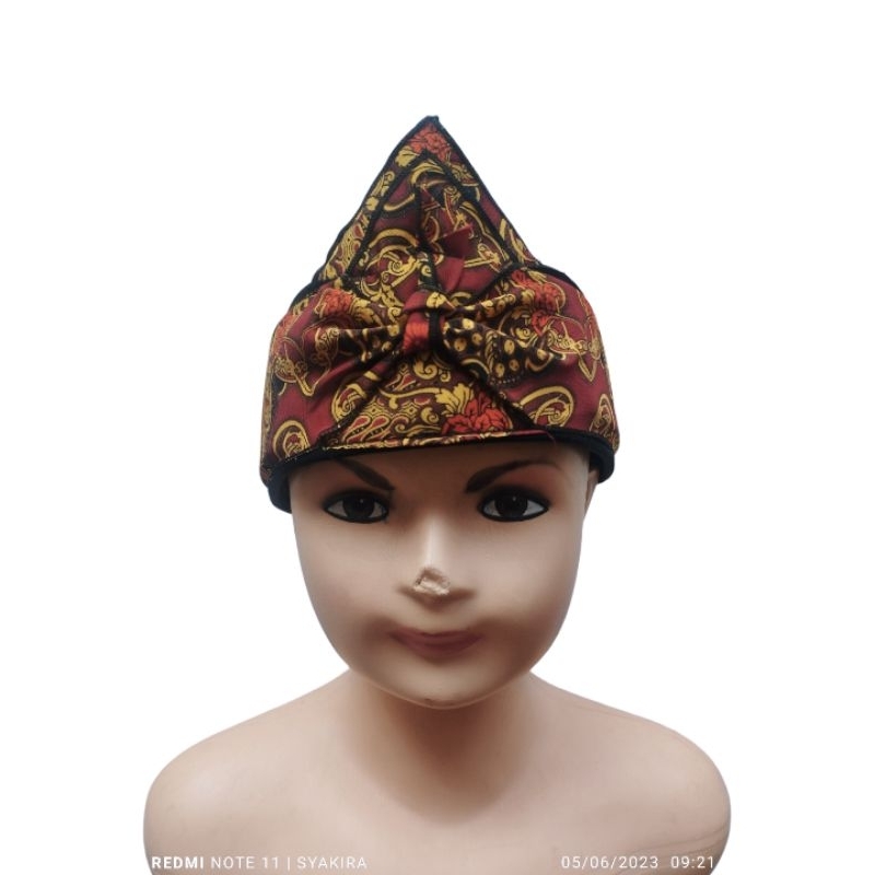Iket sunda batik anak/iket seragam pangsi anak Sekolah TK&amp;SD /udeng/totopong anak