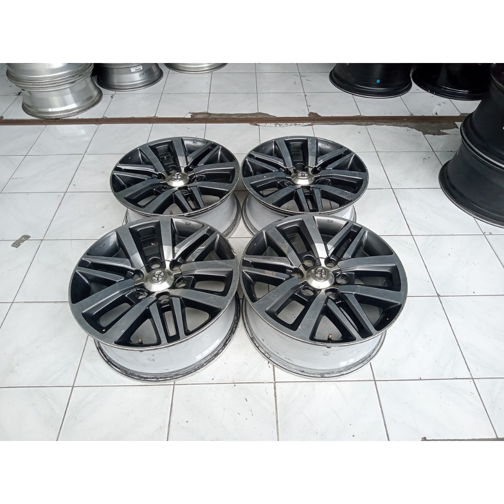VELG MOBIL BEKAS ORI STD FORTUNER VRZ RING 18x7,5 PCD 6x139,7 SURABAYA