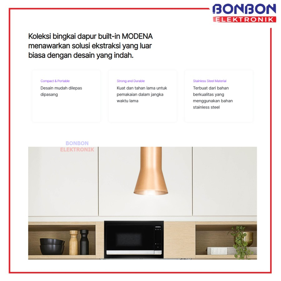 Modena Built In Frame FM 3000 / FM3000 Frame Microwave Stainless Steel