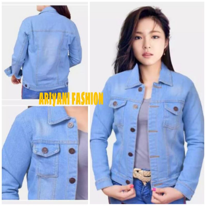 JAKET WANITA BIONDY JEANS JACKET CROP DENIM CEWEK MURAH JAKET CEWE JINS Original