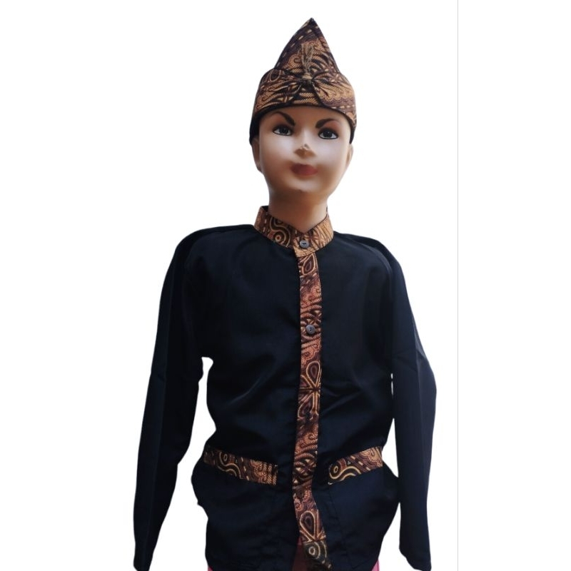 komplit_Baju+celana+iket/stelan baju pangsi anak laki/baju adat daerah anak sekolah Paud,Tk,SD usia 3_12 tahun