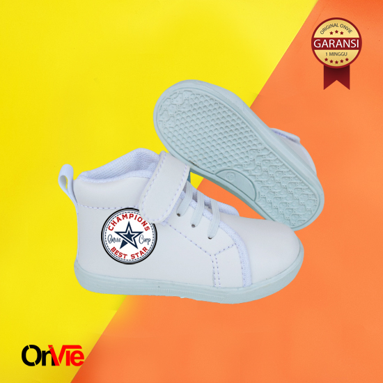 Sepatu Boots Anak Sekolah SD Motif Bintang Onvie