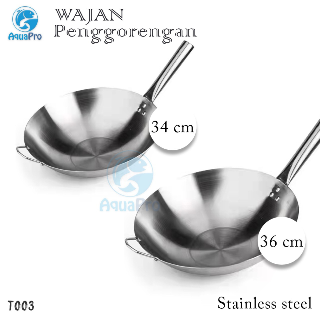 Wajan Penggorengan Dengan Gagang Stainless Steel Anti Panas Dan Ada Gagang Wajan Premium Gagang Stainless Steel Kuali Anti Lengket