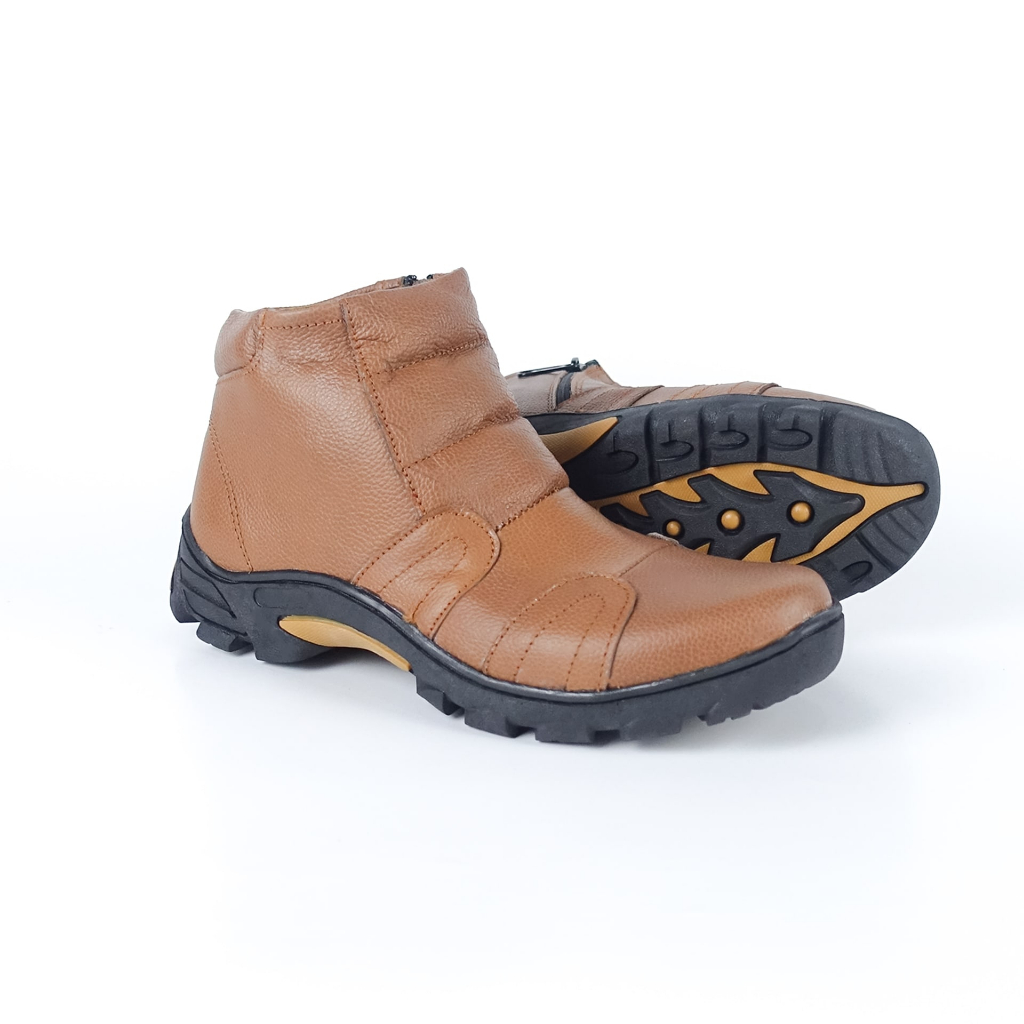 Sepatu Boots Pria Kulit Asli Virale - Sepatu Boots Pria Casual STG 021