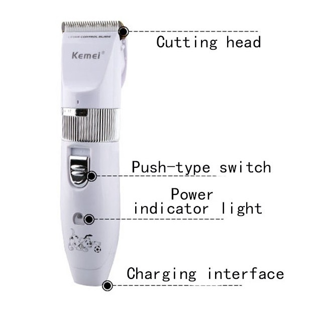 KEMEI 107 - Pet Clipper alat cukur Hewan Anjing Kucing - Original Kemei