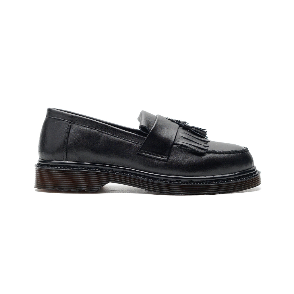 EMPIRE BLACK (Kulit Asli) Sepatu Loafers Pria Formal Kantor Kerja Kuliah Kondangan - Loafer Casual